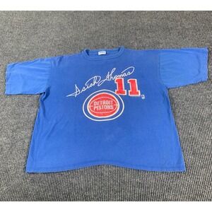 VTG Salem Detroit Pistons T Shirt Mens Large Blue Isaiah‎ Thomas 90s NBA Retro